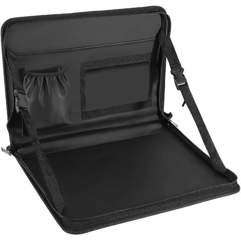 汽车多功能桌托盘电脑架方向盘椅背内餐桌后排车置物袋折叠小桌板