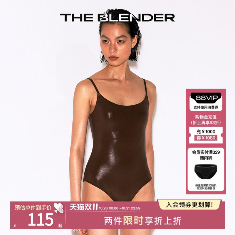 【2件35折】The Blender 度假带胸垫可调节肩带连体三角泳衣女