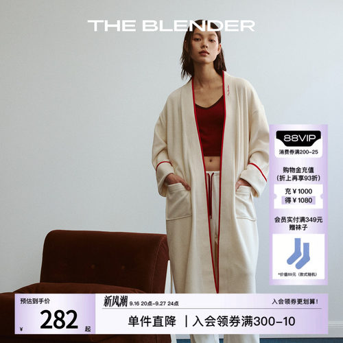 TheBlender撞色Logo刺绣睡袍