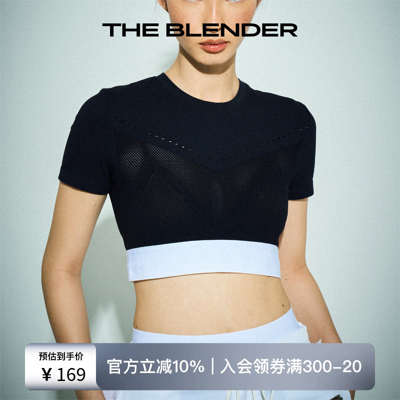 TheBlender网眼镂空短袖T恤