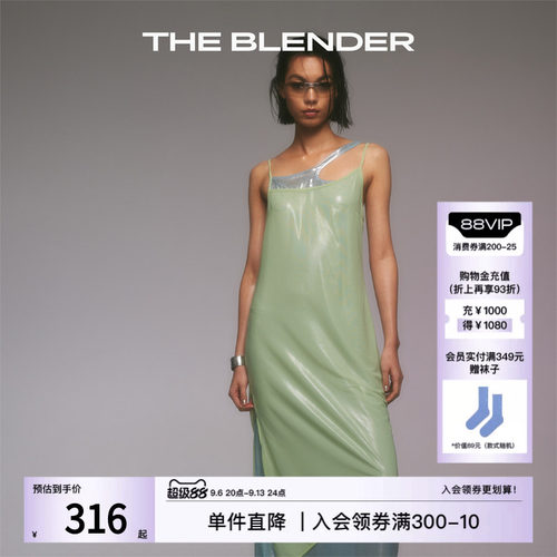 TheBlender不对称露背连衣裙