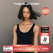The Blender纯色固定胸垫大U露背可外穿运动美背打底内搭修身 背心