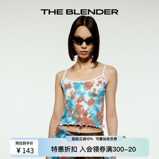 Blender The 末特惠 扎染系列刺绣撞色吊带背心无缝上衣外穿 季