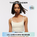Blender25夏纯色无缝针织固定胸垫美背可外穿吊带背心式 The 女