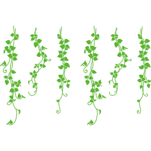 店铺玻璃橱窗仿真藤蔓植物装饰自粘绿植墙贴画花草绿叶子窗户贴纸