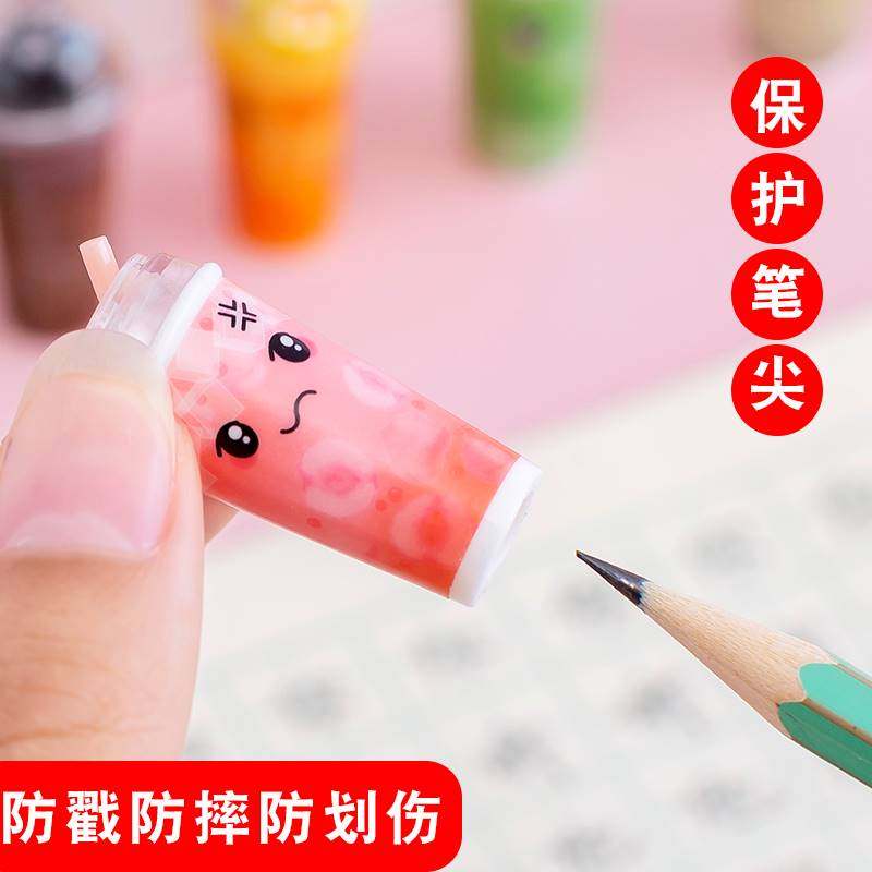 卡通透明可爱笔套铅笔保护套小学生铅笔铅笔套笔帽铅可爱铅笔盖子