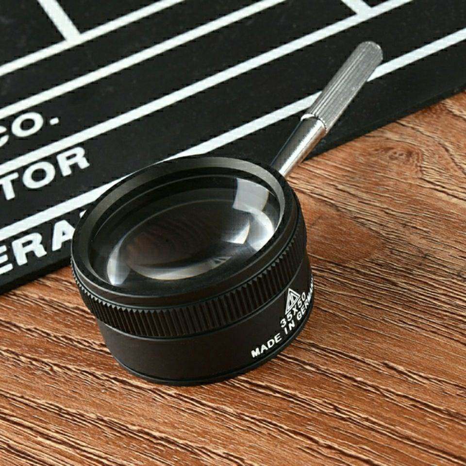 鉴定蔡司工艺50倍放大镜全金属手持光学玻璃镜片阅读德国双层