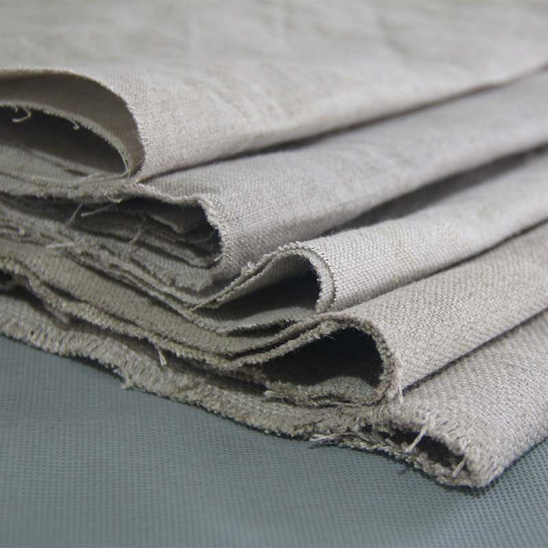 包邮粗中细纹雨露麻油画布坯布纯亚麻画布胚布超宽幅1.7米 4.3米