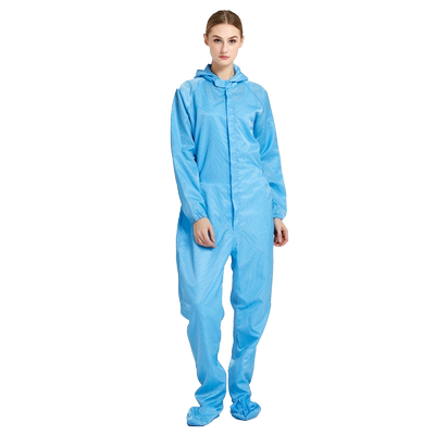 带脚套拉链洁净车间实验室连体服