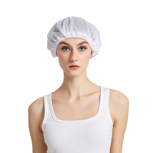 透气食品厂工作帽白色包头车间卫生帽厨师帽网状帽网帽男女加工厂