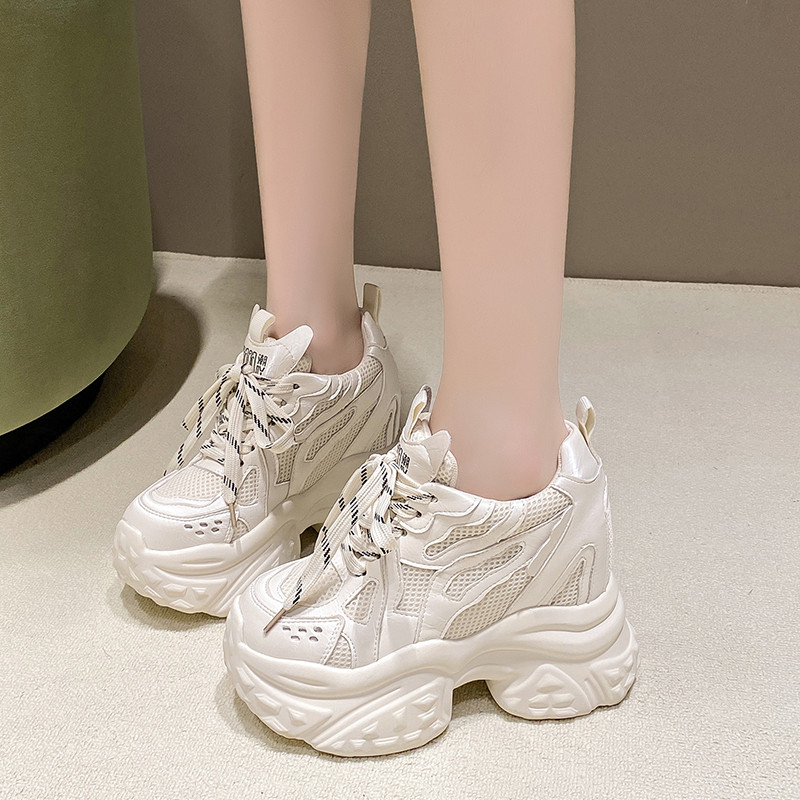 超高跟12cm内增高女鞋2026春新款厚底老爹鞋女百搭透气运动休闲鞋,女鞋,老爹鞋,淘宝优惠券,粉丝福利购,淘宝优惠卷