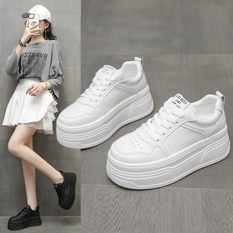 6cm增高女鞋厚底板鞋小白鞋百搭