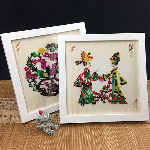 实木相框皮影装饰画摆件礼品