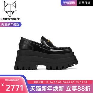 厚底单 女英伦风乐福鞋 Naked Wolfe英国潮牌 DELUSION厚底小皮鞋
