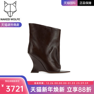 Naked Wolfe英国潮牌 高跟潮 Reptile坡跟性感鱼嘴露趾瘦瘦靴女鞋