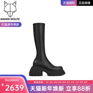 Naked Wolfe英国潮牌 增高名媛气质女 SCAR女高筒长靴2025秋新款