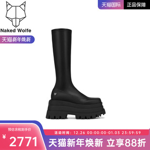 高筒靴英伦风厚底马丁靴 防水台时装 Naked Wolfe英国潮牌 SIN女鞋