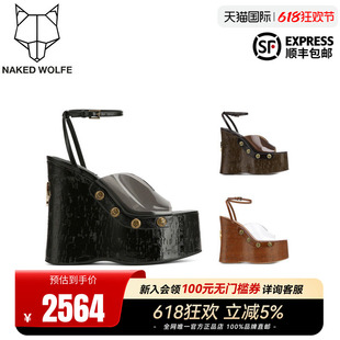 Naked Wolfe英国潮牌/TIGER厚底坡跟女鞋2026春季新款网红名媛款