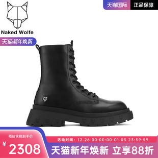 Naked Wolfe英国潮牌 ROMPER马丁靴男高帮英伦风潮靴骑士靴短靴子