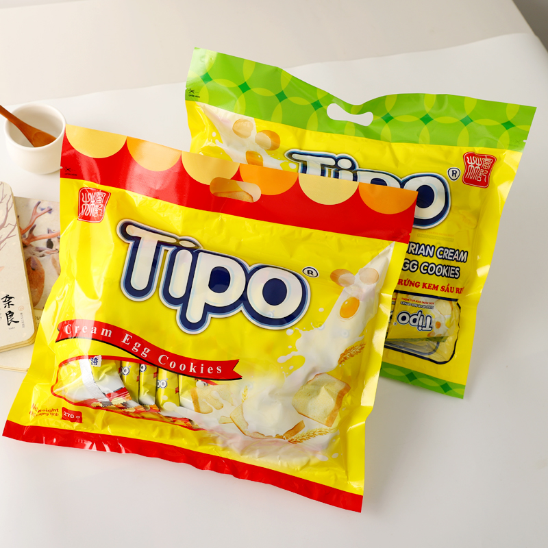 越南进口tipo面包干牛奶鸡蛋原味袋装营养早餐酥性饼干休闲零食品