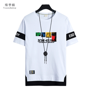 星际牛仔剑鱼号赏金猎人联名周边夏季时尚潮流短袖T恤青少年