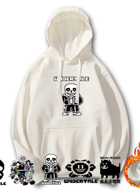 传说之下UNDERTALE动漫游戏周边连帽男女青少年加绒休闲秋冬卫衣