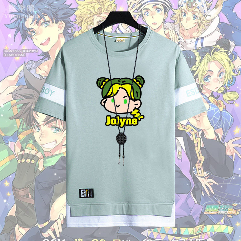 JOJO的奇妙冒险空条徐伦承太郎动漫周边男青少年纯棉短袖T恤衣服