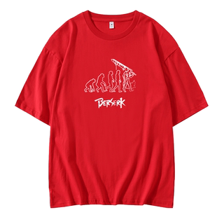 Berserk三浦建太郎漫画烙印勇士剑风传奇周边纯棉短袖T恤男女衣服