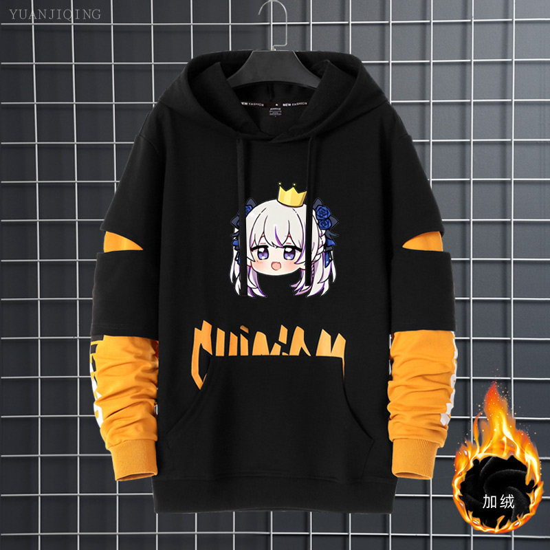 虚拟主播Youtube东雪莲周边衣服男青少年休闲秋冬季加绒卫衣服（
