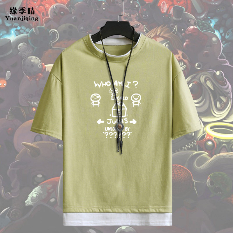 The Binding of Isaac以撒的结合游戏短袖T恤男青少年夏季衣服
