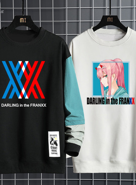 亲爱的弗兰克斯daring in the franxx国家队休闲圆领长袖T恤春秋