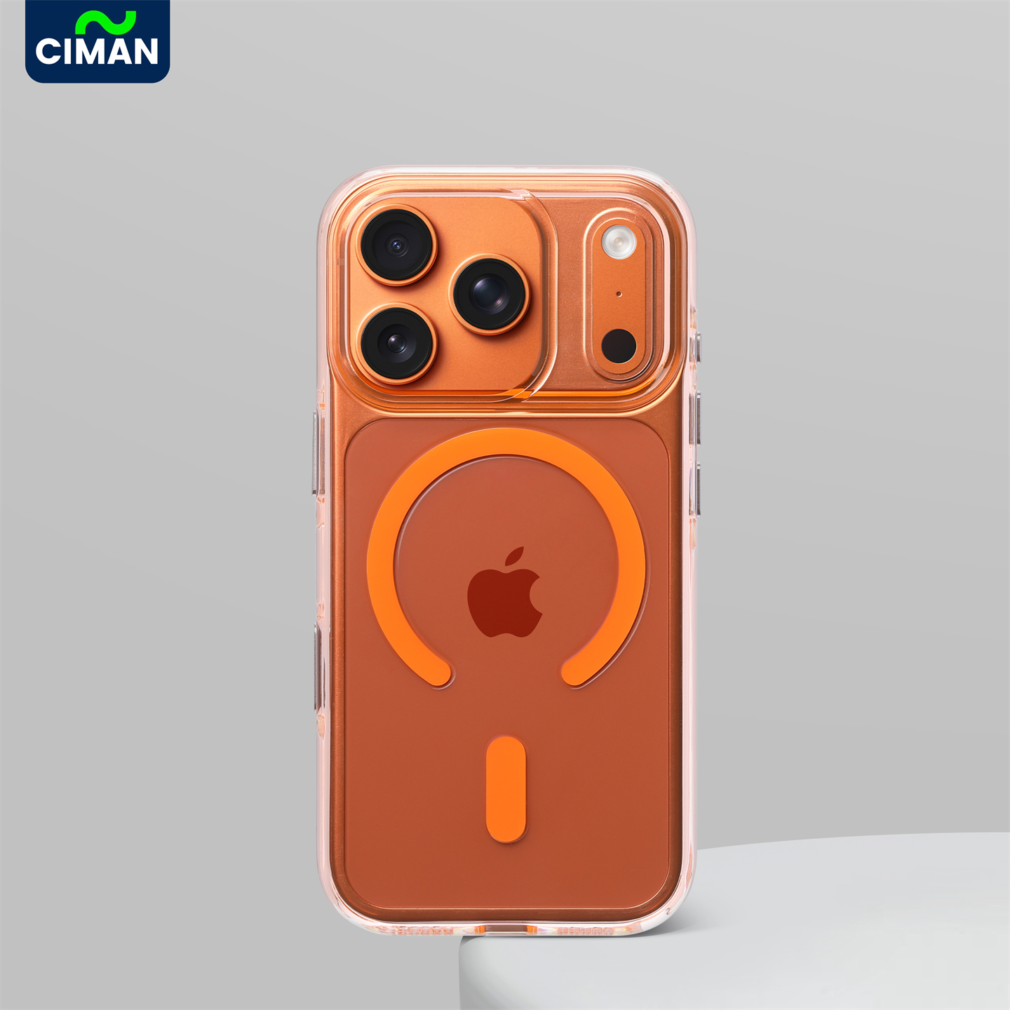 透橙色半框磁吸适用苹果17手机壳新款iphone17套苹果17promax全包17pro防摔苹果16硅胶15pro外壳14pro超火13