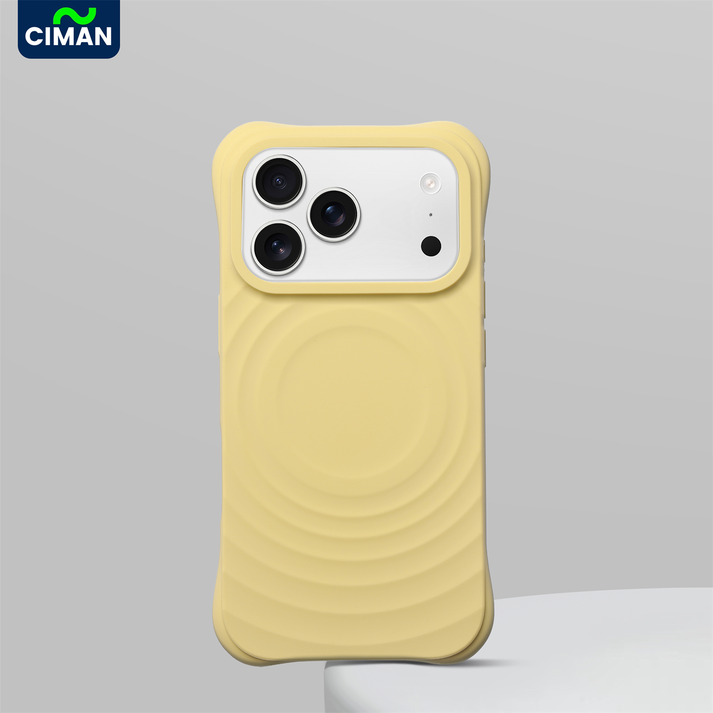 奶黄色波漾纹大孔磁吸适用苹果17手机壳新款iphone17套苹果17promax全包17pro防摔苹果16硅胶15外壳14爆款13
