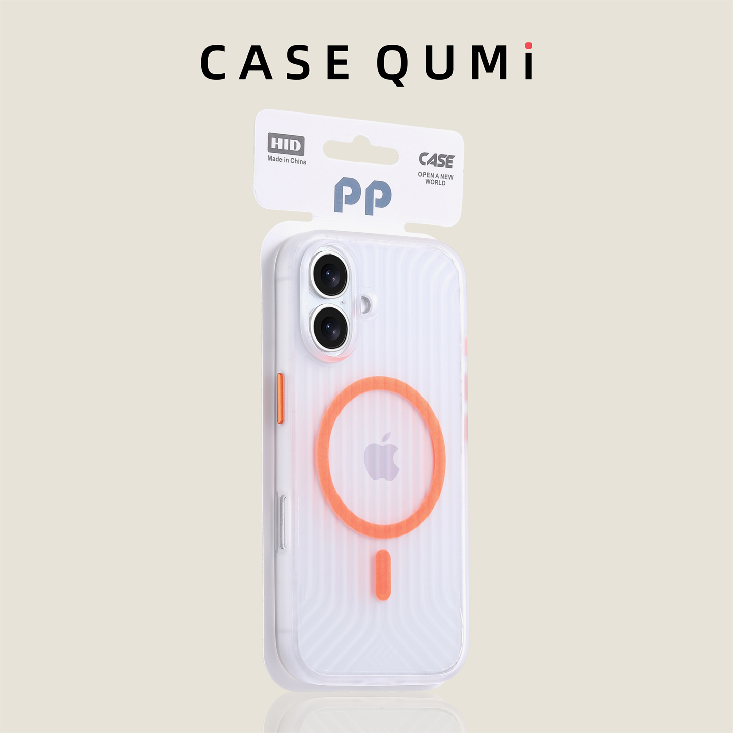 橘红色立体几何纹磁吸适用苹果16手机壳新款16pro保护套iphone16promax防摔苹果15硅胶15promax全包14外壳13
