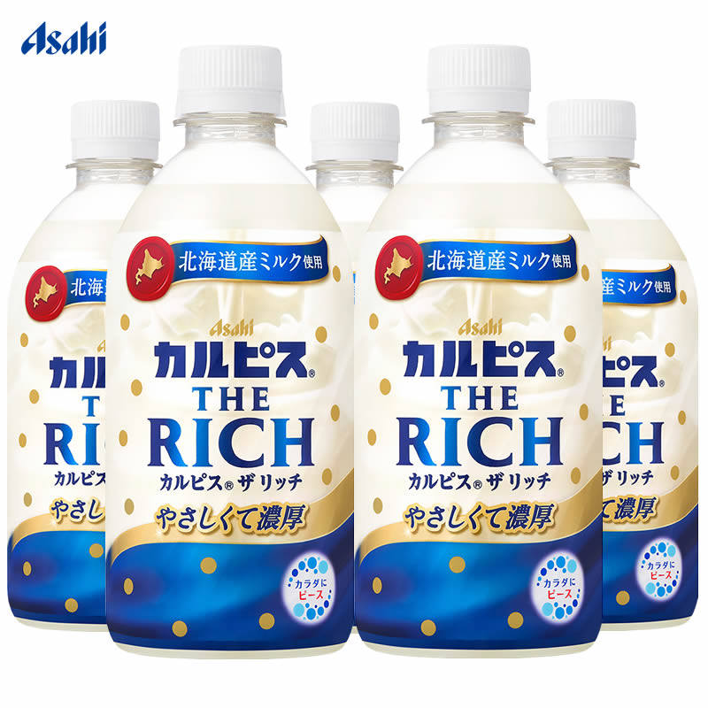 日本进口朝日可尔必思THE RICH浓厚风味乳酸菌风味饮料470ml*3瓶