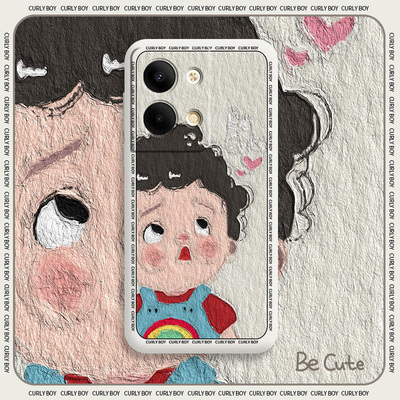 卷毛宝宝适用opporeno9手机壳reno9pro全包防摔reno9pro+液态硅胶9pro十卡通可爱新款软套个性por潮牌网红男