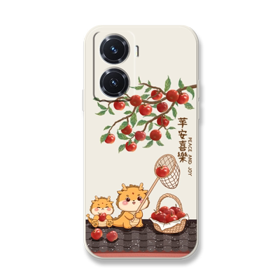 平安喜乐适用vivoy78+手机壳y70t事事如意y70s卡通y77套y76s新年y73s硅胶y52sy51s全包y55s男y50防摔y53sy52s