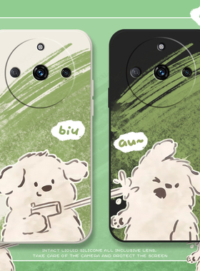 呲水小狗真我11手机壳realme真我q3pro情侣小众10pro可爱v30卡通v25硅胶防摔realmeX2新款x7pro至尊版狂欢q2t