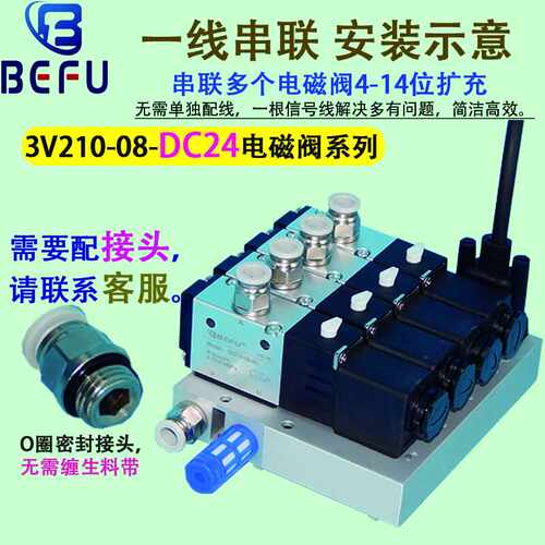 新款气动3V210-08电磁阀