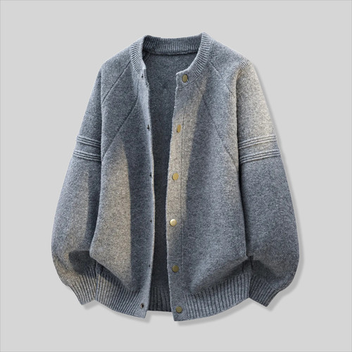 休闲圆领开衫毛衣服针织衫外套男