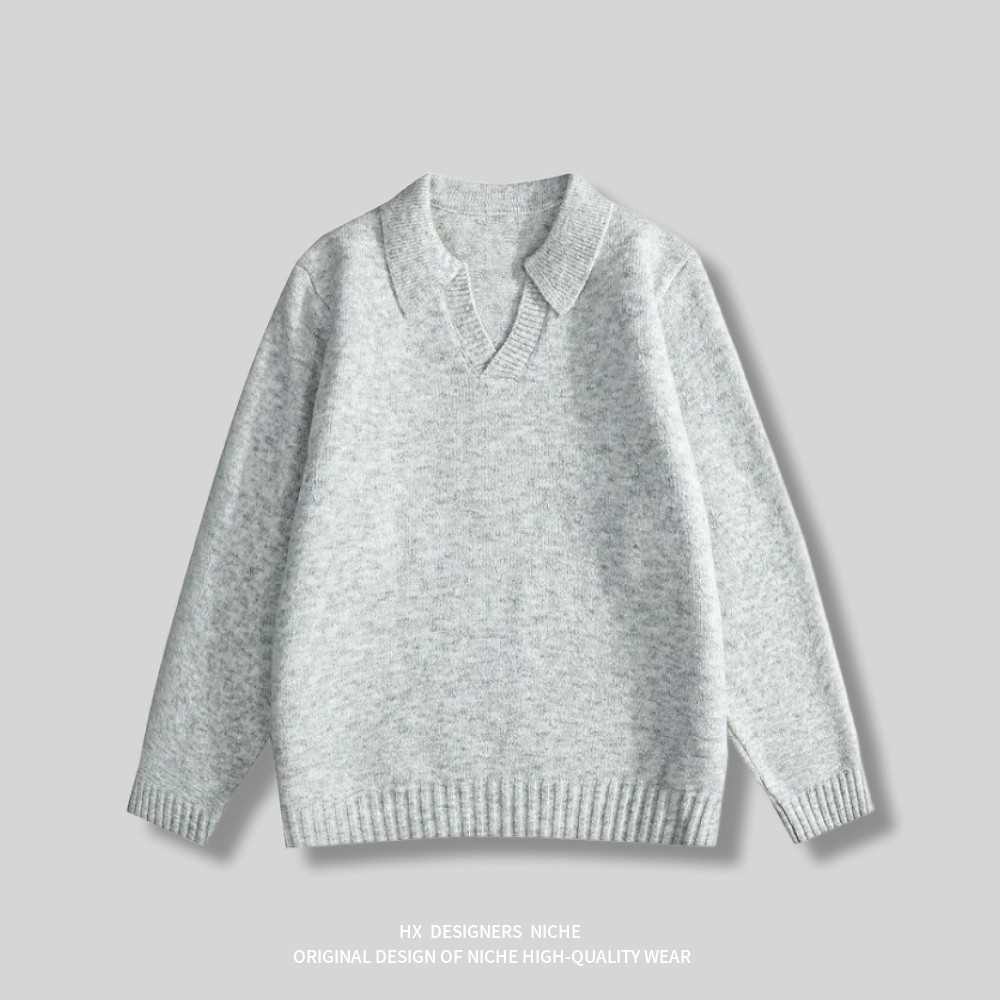 『离岛』汉序设计感  秋冬季日系复古翻领套头毛衣服针织衫外套男,男装,汉服,淘宝优惠券,粉丝福利购,淘宝优惠卷