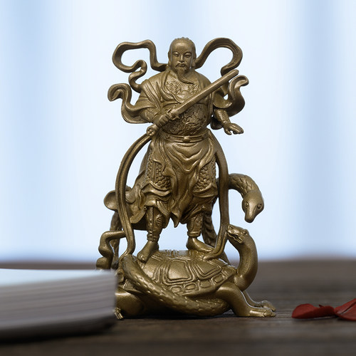 简修行黄铜真武大帝摆件随身佛