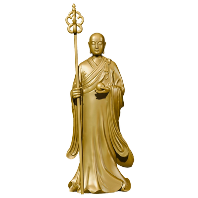 简修行黄铜地藏王菩萨摆件