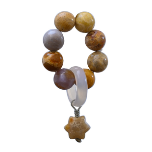 珊瑚玉绕指柔手串小手捻手机链文玩指尖文创跑环流苏念珠女款把件