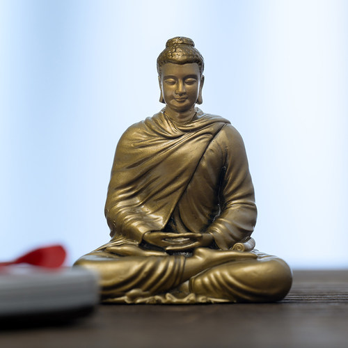 简修行黄铜释迦牟尼佛摆件随身佛
