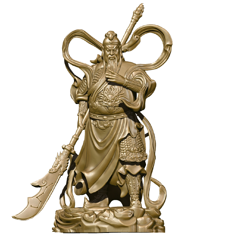 关公摆件客厅关二爷伽蓝菩萨武财神关羽铜像神像公司家居装饰礼品