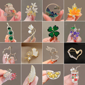 小胸针女高档防走光精致锆石胸花别针扣针固定衣服夏季 薄款 领针