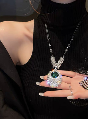 轻奢高级感项链女长款毛衣链简约吊坠服饰挂件配饰合金毛衣链饰品