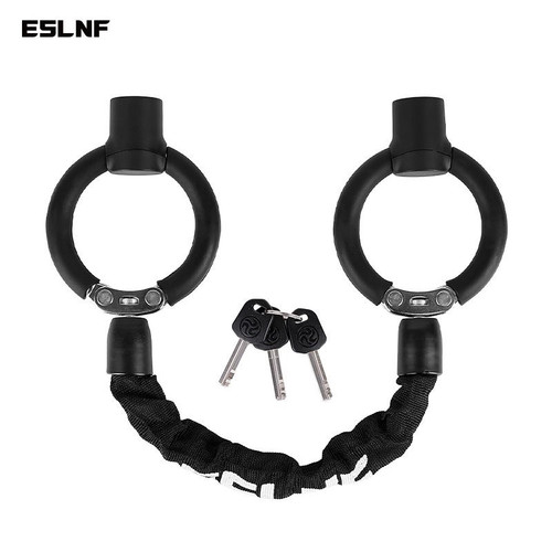 ESLNF自行车锁手铐锁山地公路车链条锁滑板车钢丝锁运动户外配件