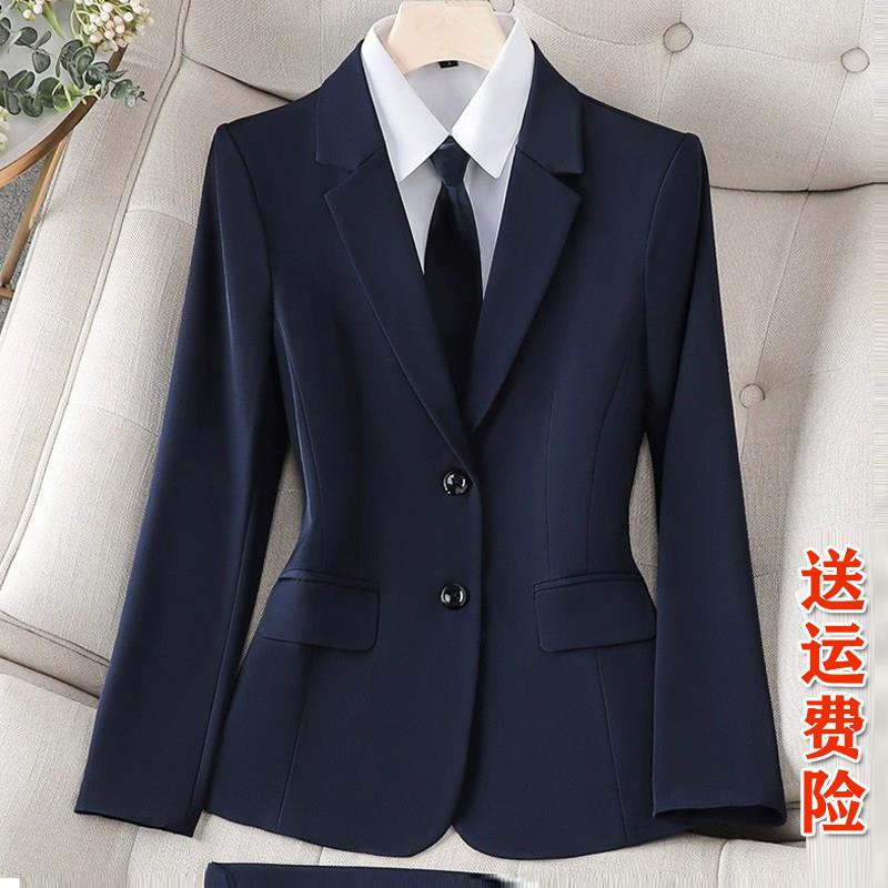 春秋冬酒店职业西装套装女士前台面试工装正装高端西服前台工作服